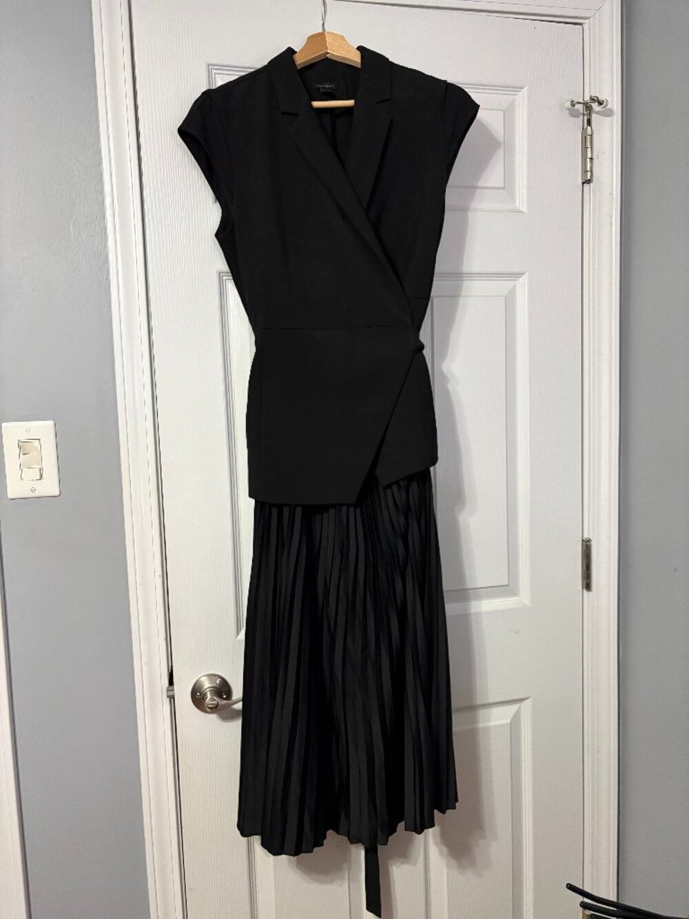 Ann Taylor Pleated Skirt Blazer Dress